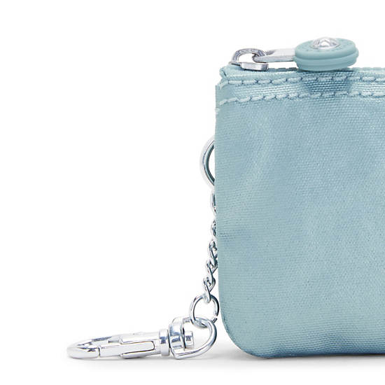 Kipling Creativity Mini Metallic Pouch Keychain Tassen Aqua | BE 2099TC